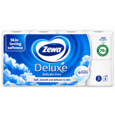 Туалетний папір Zewa Deluxe Delicate Care, 3-шаровий, 8 рулонів